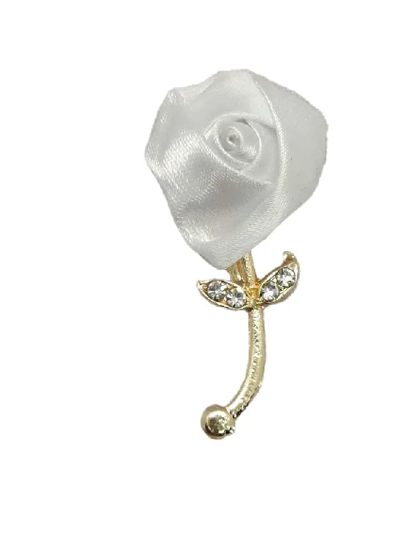 White Flower Designer Brooch