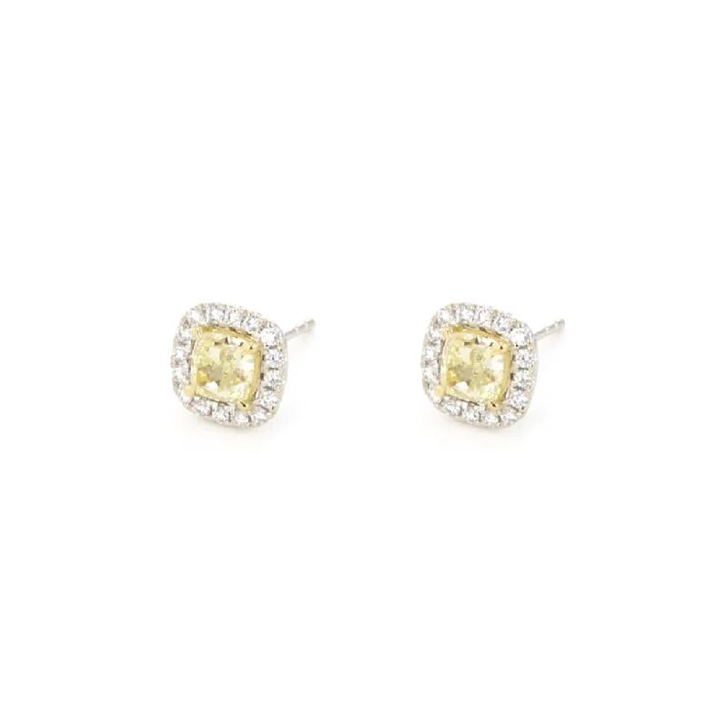 Yellow Diamond & White Diamond Earrings | M10268908