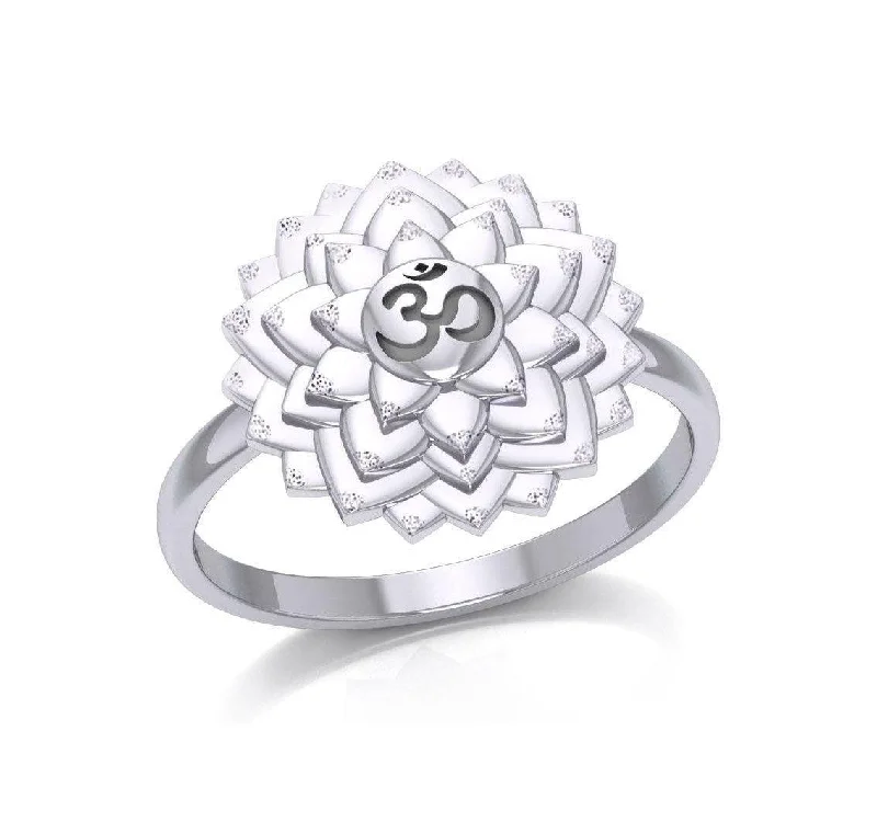 Sahasrara Crown Chakra Sterling Silver Ring TRI2043