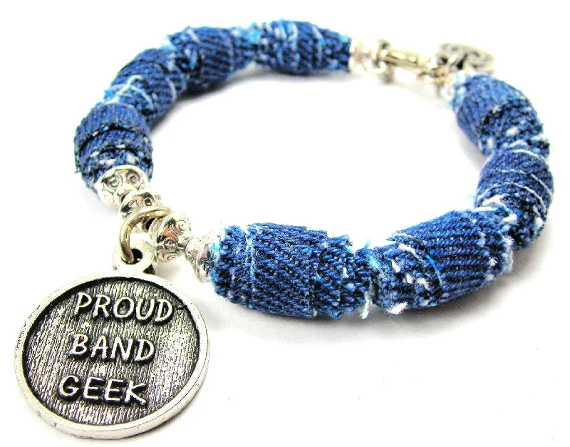 Proud Band Geek Blue Jean Beaded Toggle Bracelet