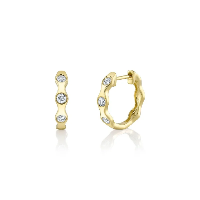 0.27 ctw Diamond Huggie Earrings