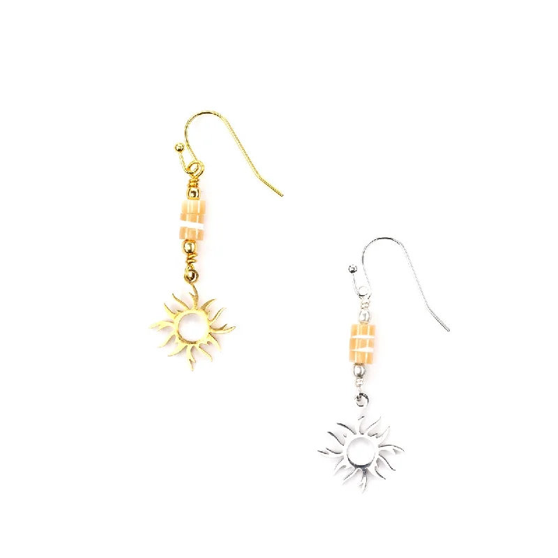 El Farol Gemstone and Sun Charm Earring