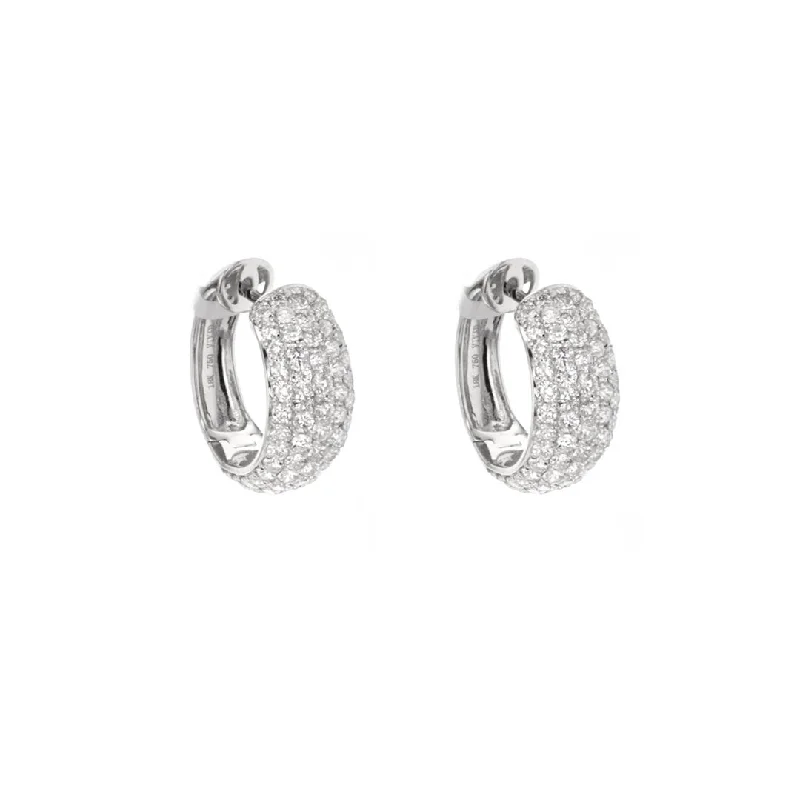 2.98 ctw Diamond Huggie Earrings