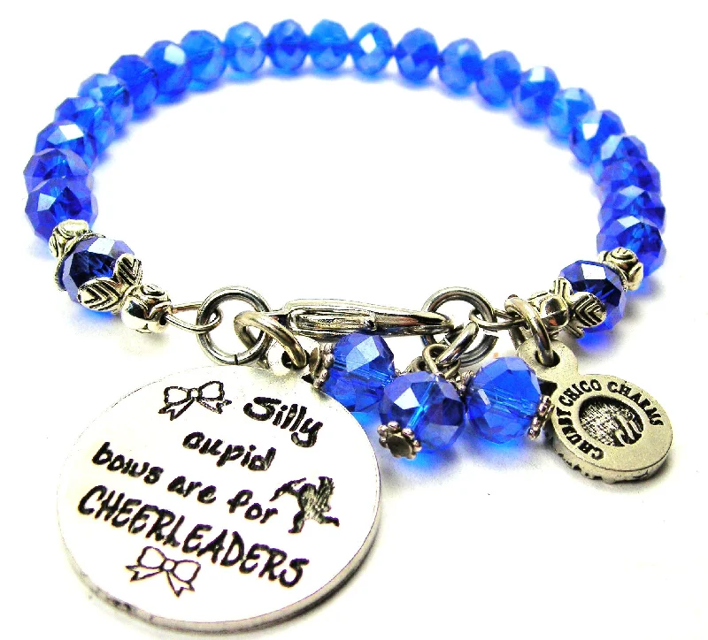 Silly Cupid Bows Are For Cheerleaders Splash Of Color Crystal Bracelet