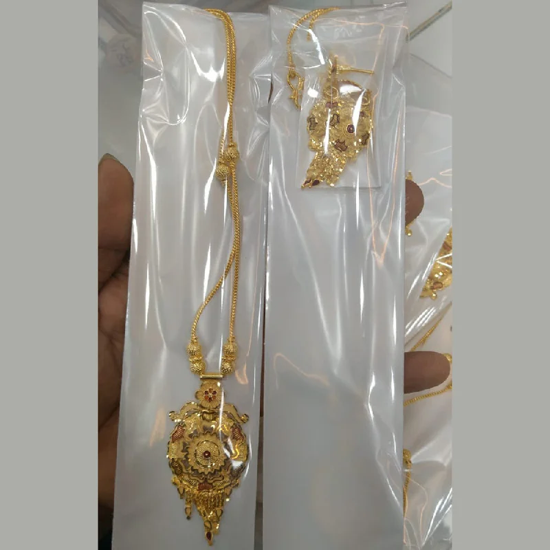 Pari Art Jewellery Forming Gold Long Necklace Set