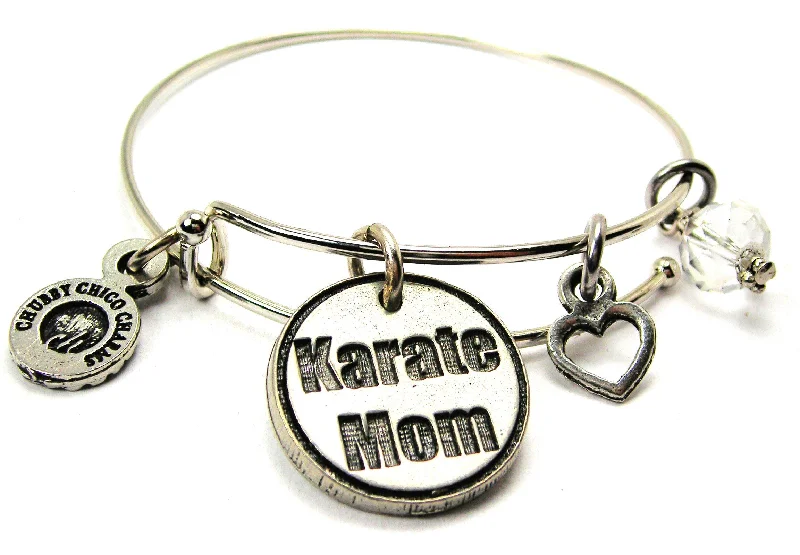 Karate Mom Bangle Bracelet