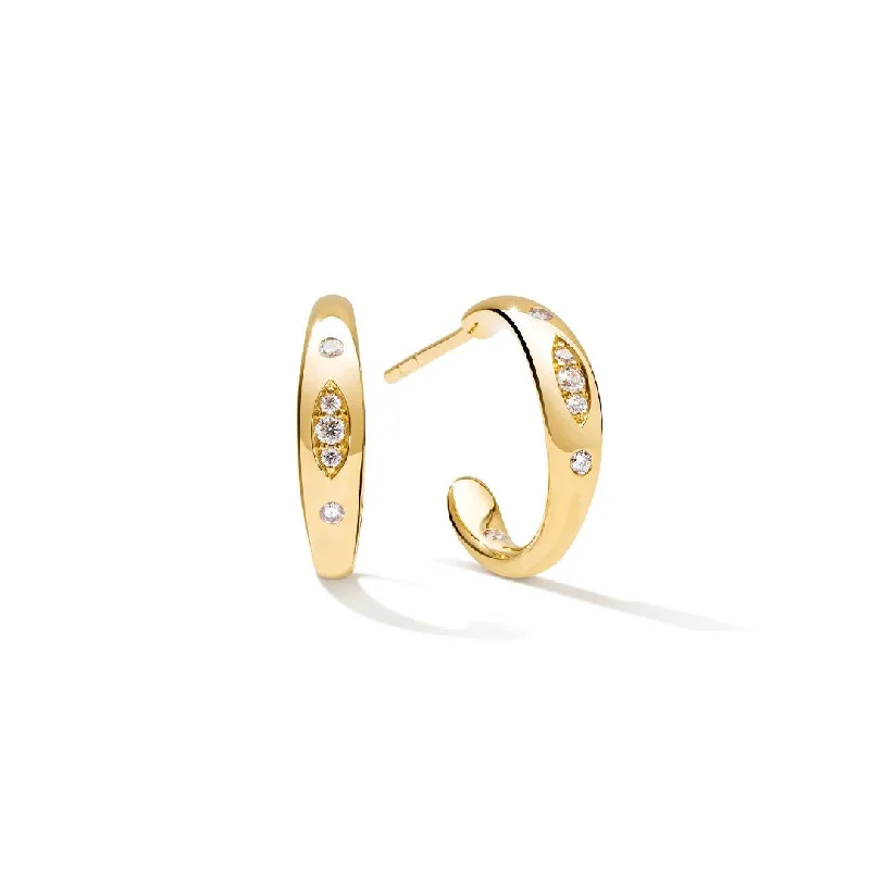 0.12 ctw Diamond Hoop Earrings