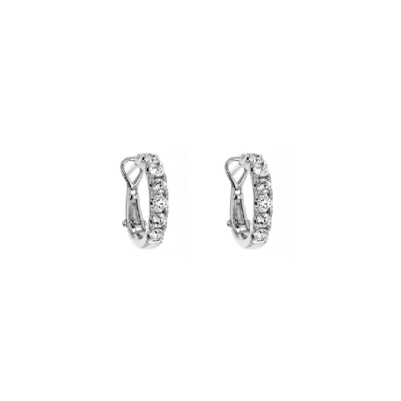 1.15 ctw Diamond Hoop Earrings