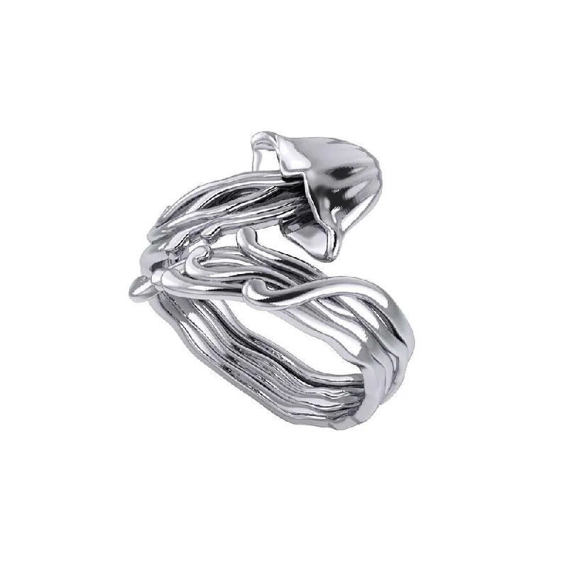 Jellyfish Silver Wrap Ring TRI1896