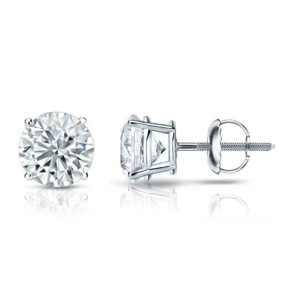 Auriya 14k Gold Certified 4.70 ct. TDW Round Diamond Stud Earrings