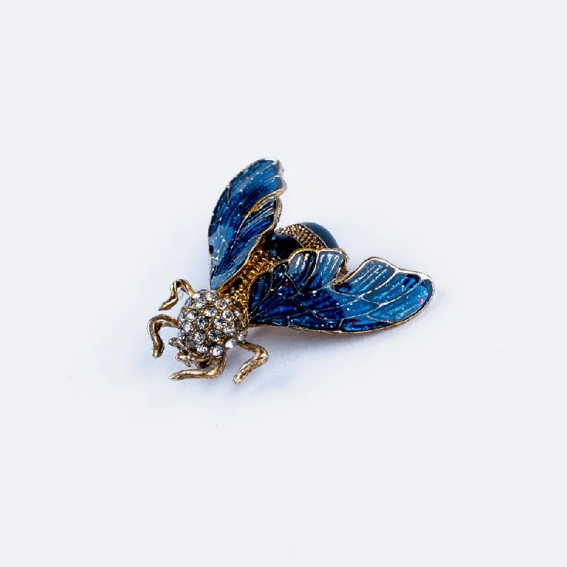 Blue Bee Designer Brooch