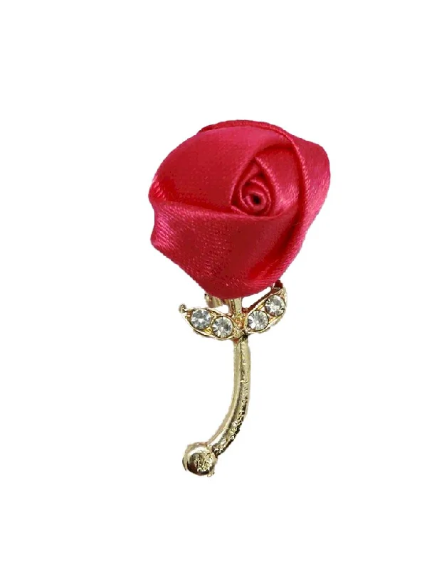 Bright Pink Rose Designer Brooch