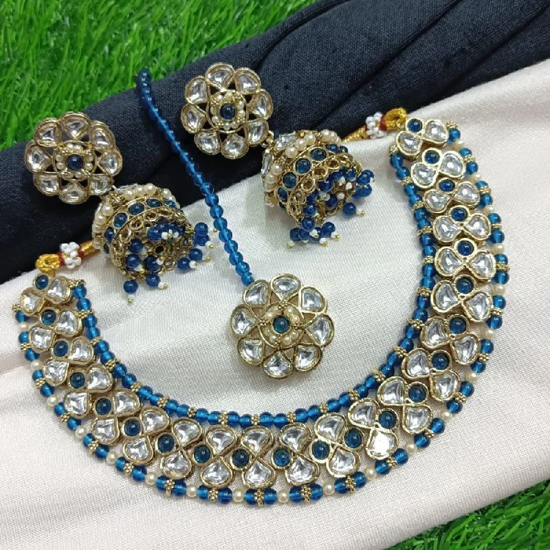 Manisha Jewellery Gold Plated Kundan Necklace Set