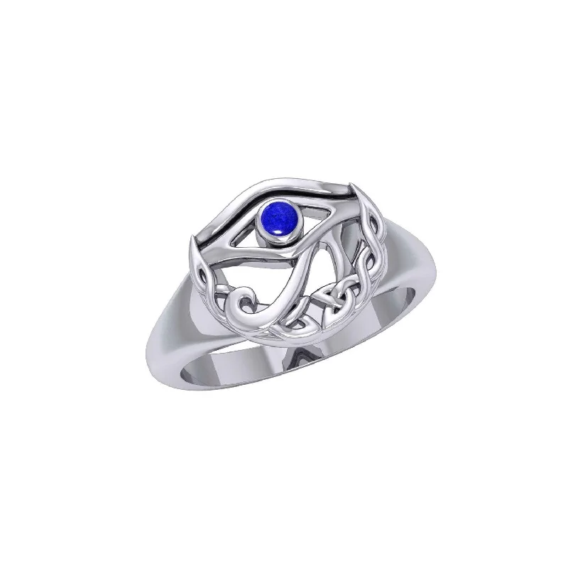 Eye of Horus Celtic Moon Ring TRI1544