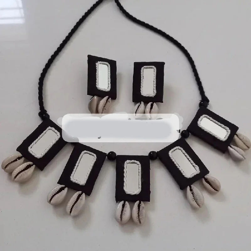 Shrijicreation Mirror And Shell Handmade Necklace Set