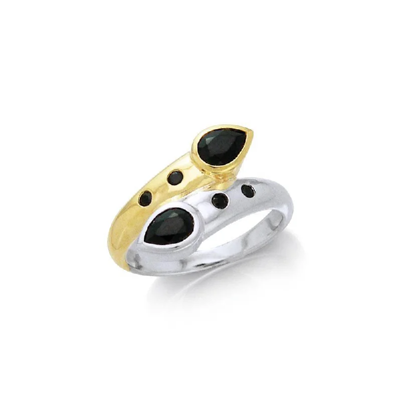 Black Magic Wrap Silver & Gold Ring MRI449