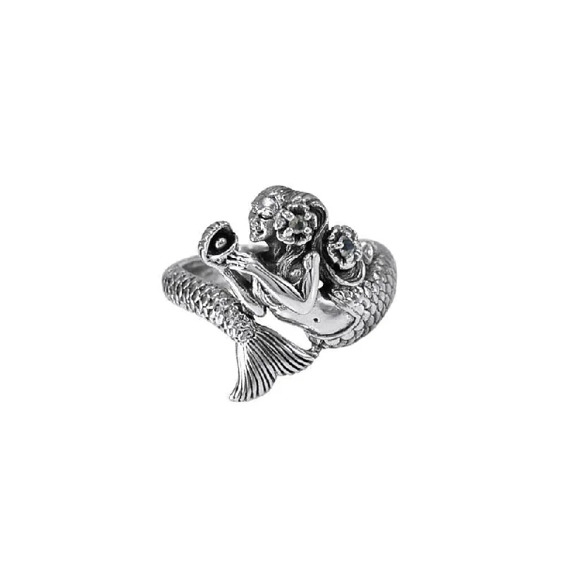 Mermaid Wrap Around Ring with Gem TRI1710