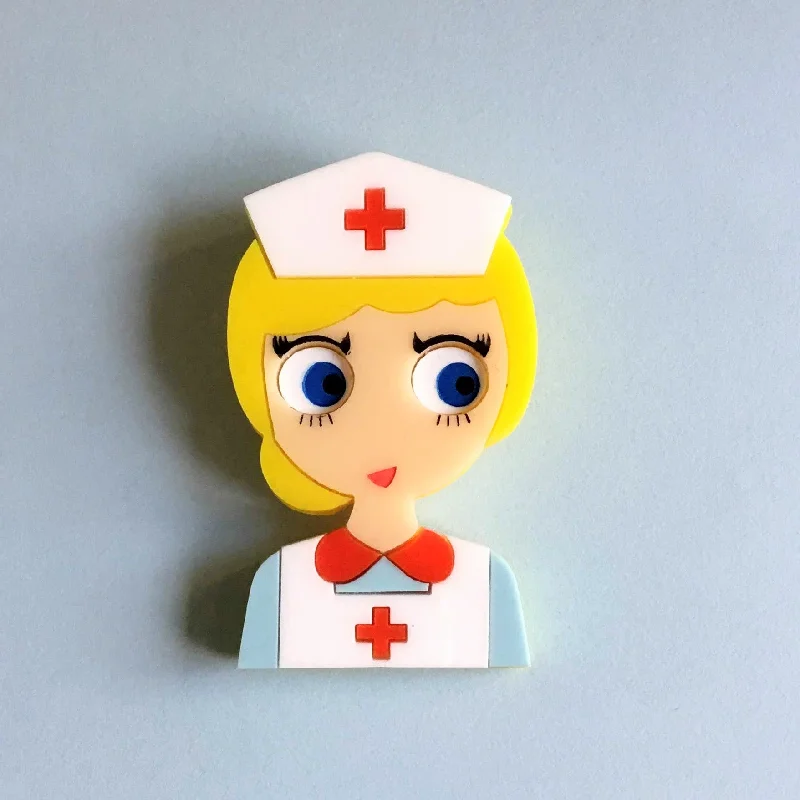 NURSE JUDY Acrylic brooch