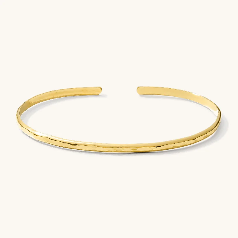 Dainty Hammered Cuff Bracelet