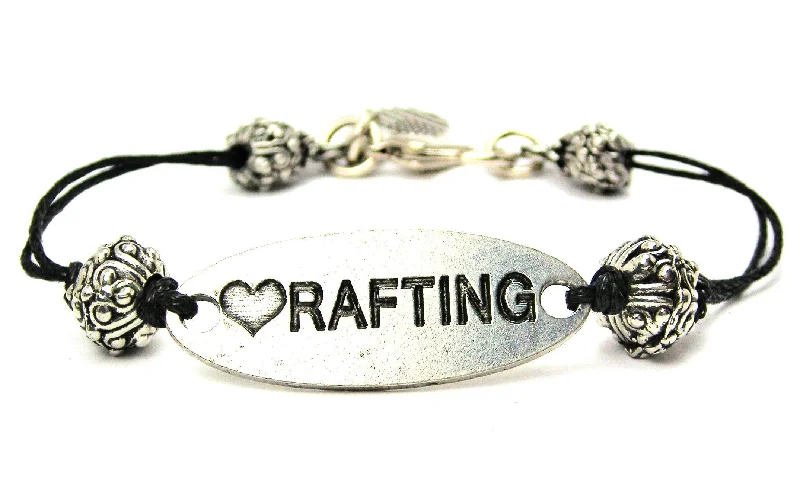 Love Rafting Black Cord Connector Bracelet