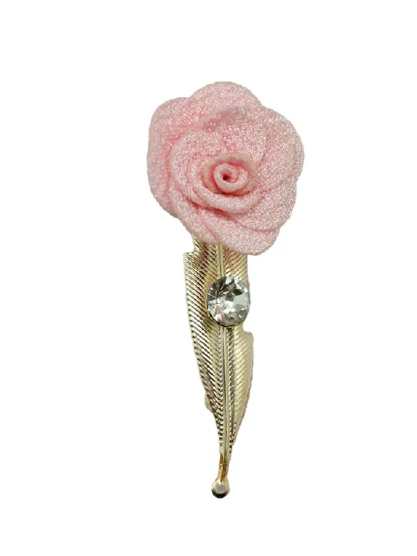 Light Pink Open Flower Brooch