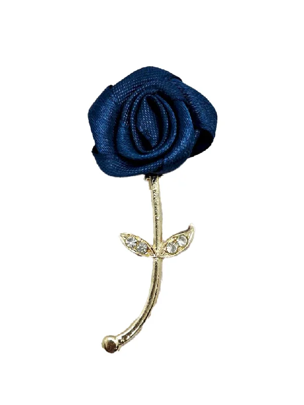 Navy Blue Flower Designer Brooch