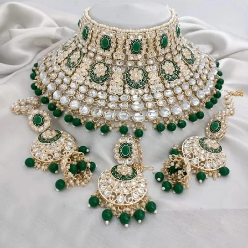 Neetu Art Gold Plated Kundan Choker Necklace Set