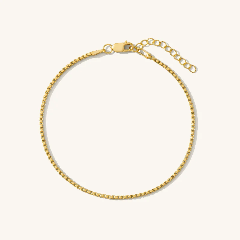 Thin Box Chain Bracelet