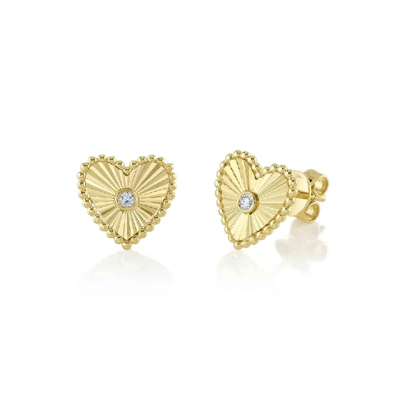 0.04 ctw Diamond Heart Earrings