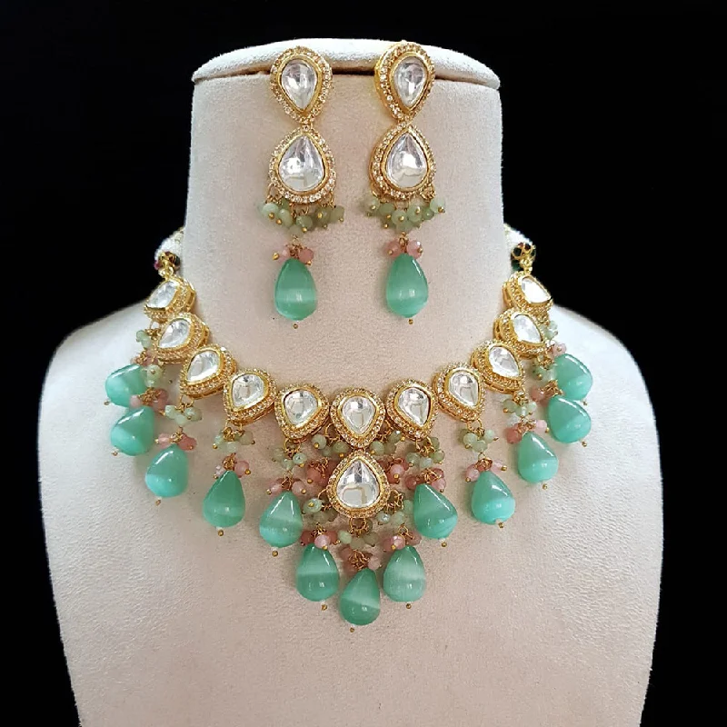 Shubhratnam Jewellers Gold Plated Kundan Necklace Set