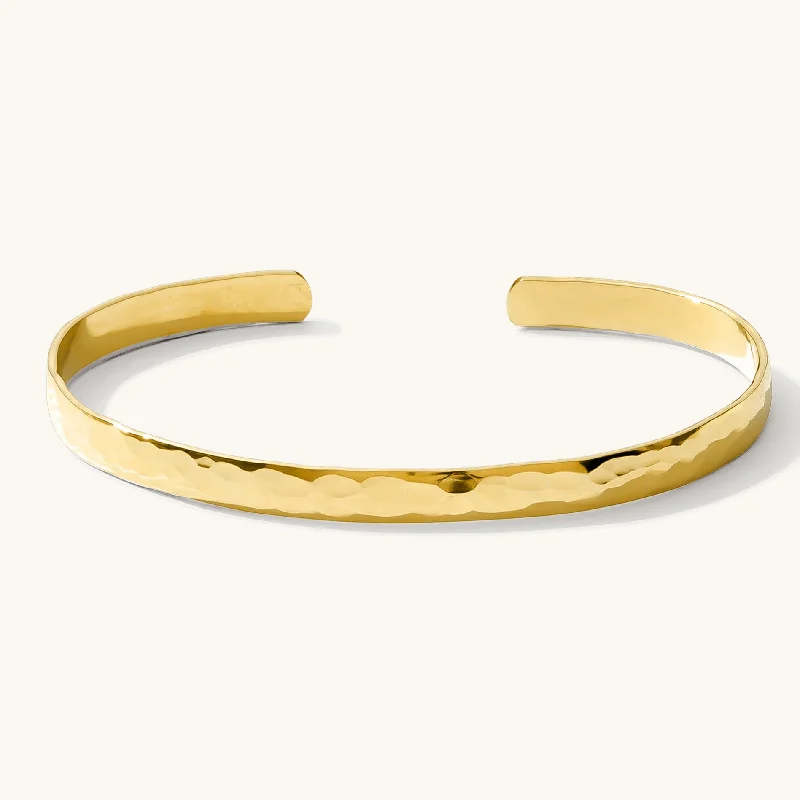 Hammered Statement Cuff Bracelet