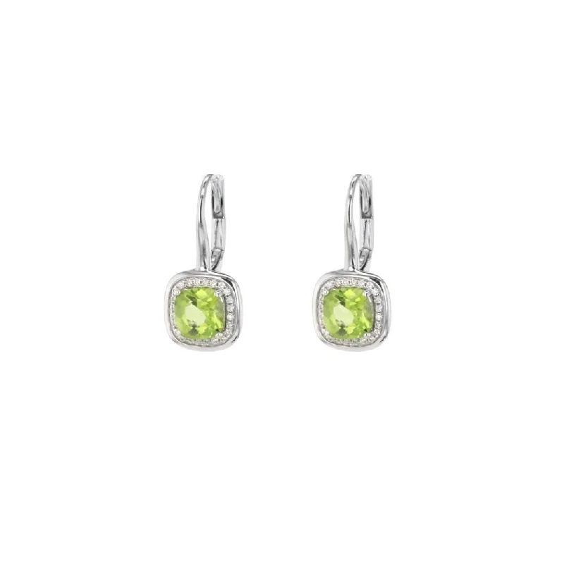 Peridot & Diamond Drop Earrings | M10269456