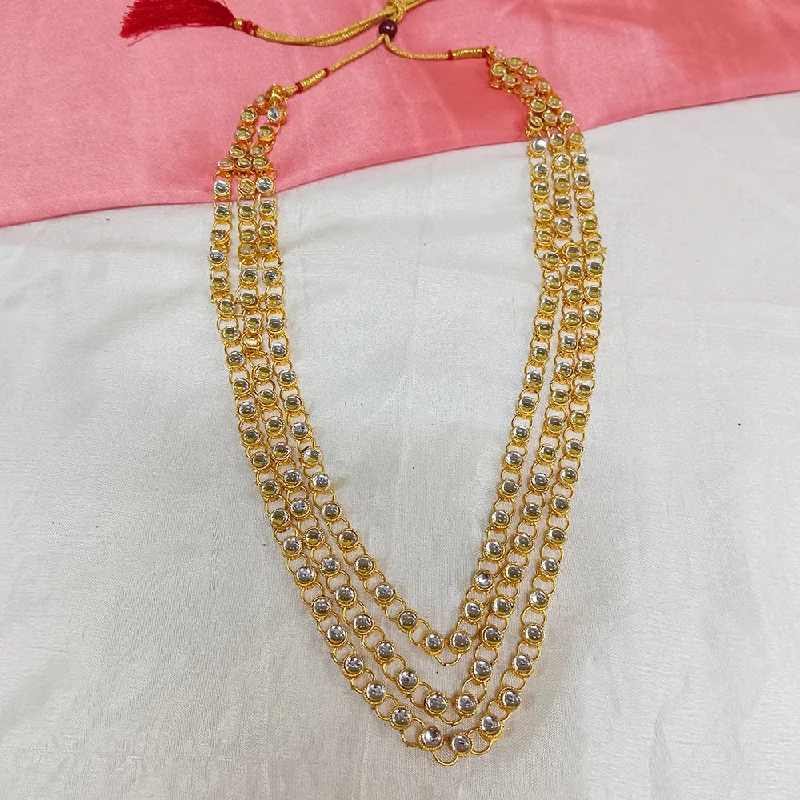 Bhavi Jewels Gold Plated Long Necklace Set