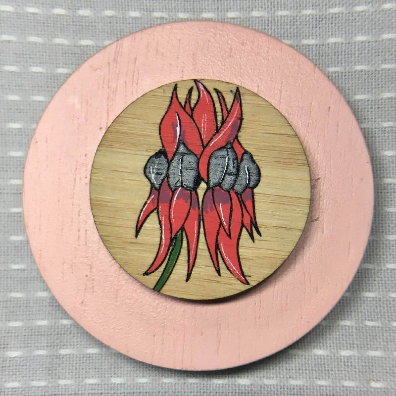 Floral Brooch - Sturt's Desert Pea