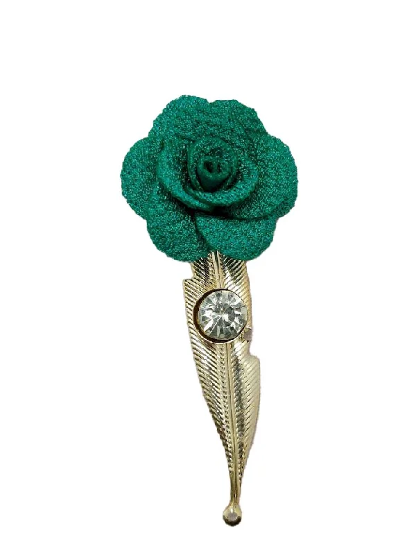 Turquoise Designer Flower Brooch